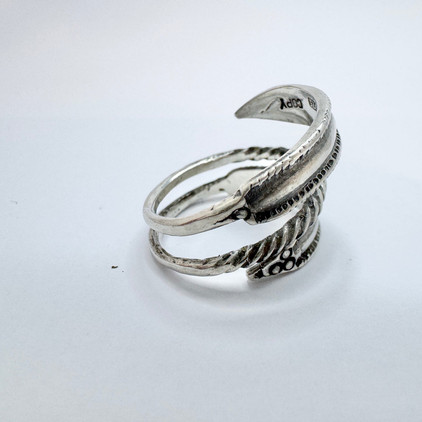 Bengt Hallberg, Sweden. Vintage Sterling Silver Viking Copy Unisex Ring.
