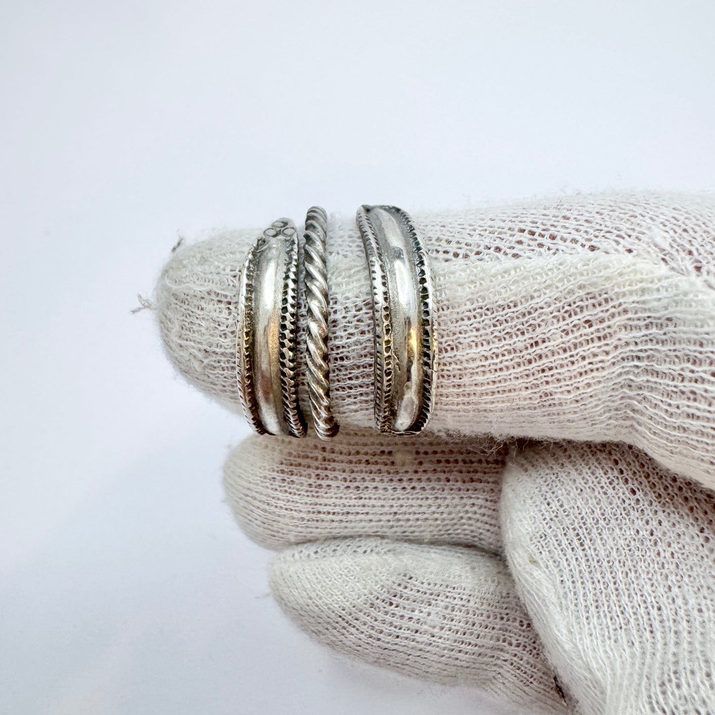 Bengt Hallberg, Sweden. Vintage Sterling Silver Viking Copy Unisex Ring.