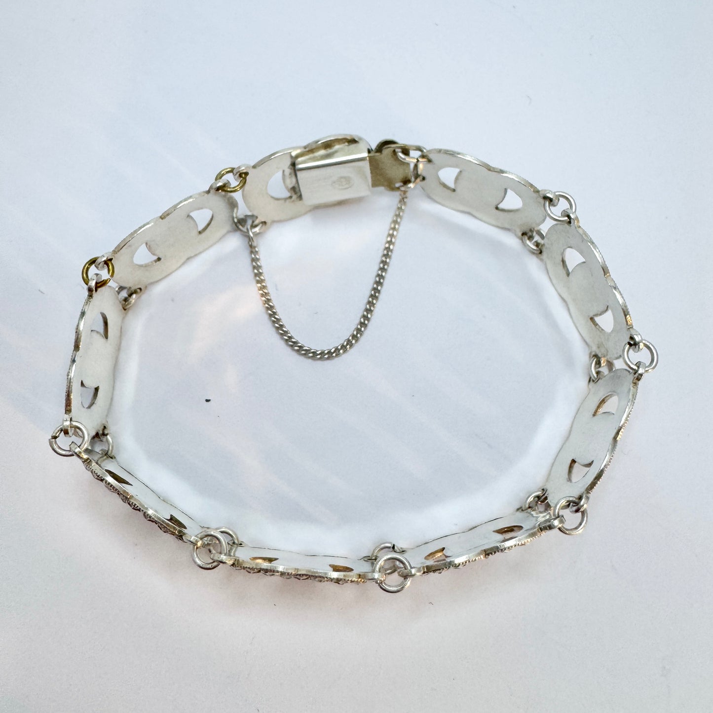 Arne Nordlie, Norway c 1950s. Vintage Solid Silver Bracelet.