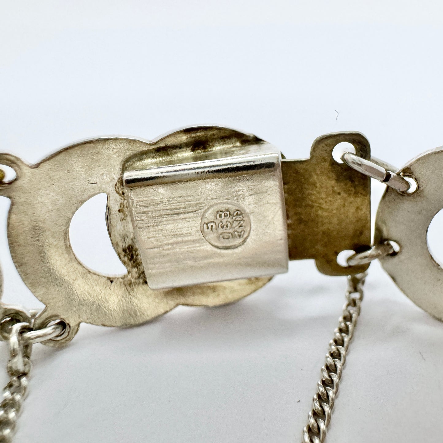 Arne Nordlie, Norway c 1950s. Vintage Solid Silver Bracelet.