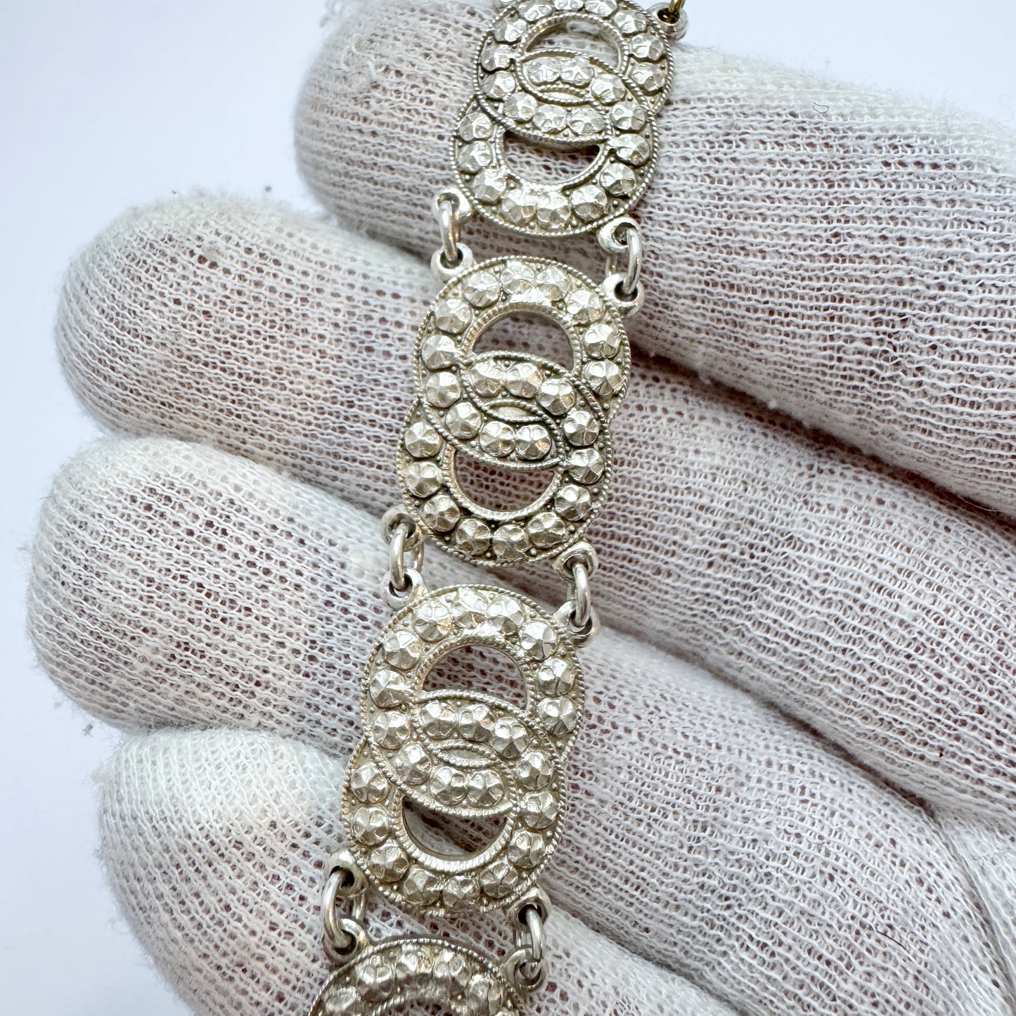 Arne Nordlie, Norway c 1950s. Vintage Solid Silver Bracelet.
