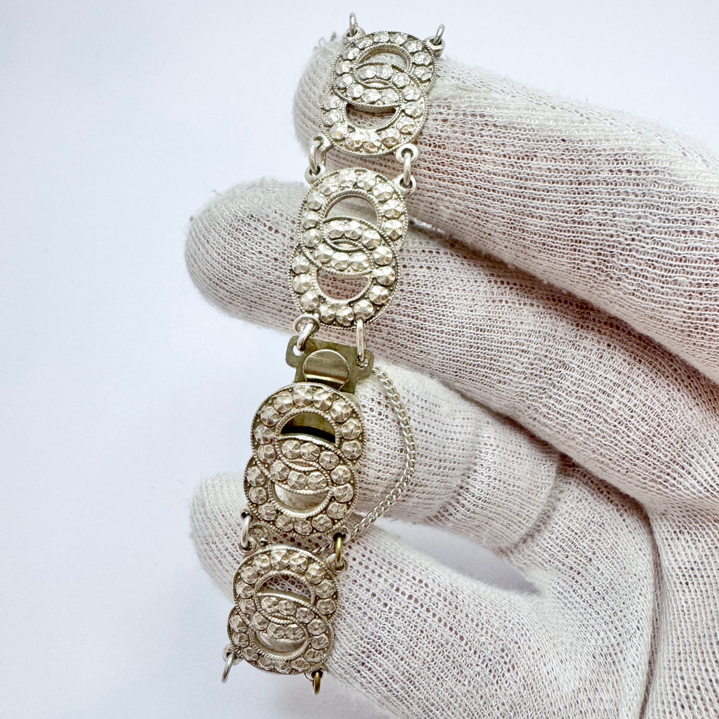 Arne Nordlie, Norway c 1950s. Vintage Solid Silver Bracelet.
