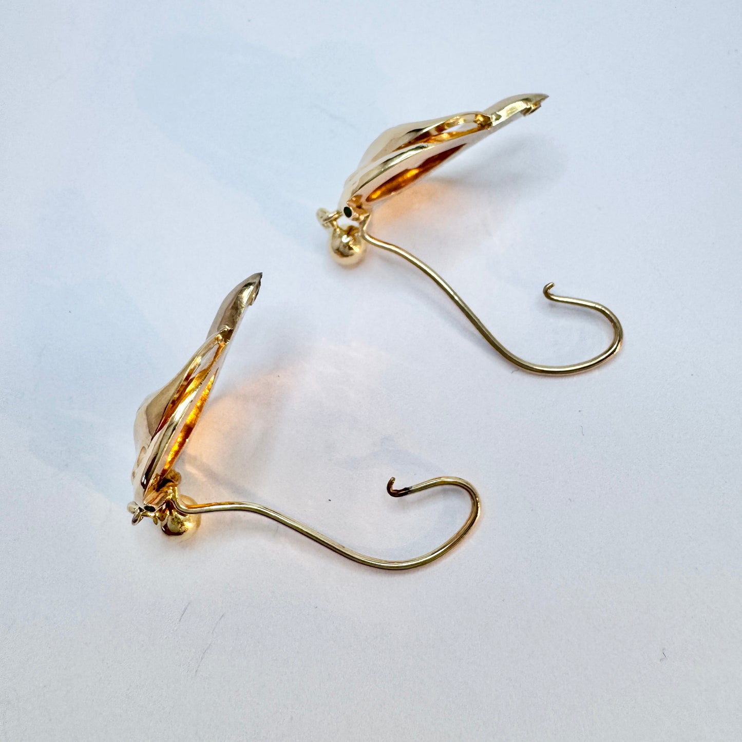 Edvard Rehn, Sweden 1883. Antique Victorian 18k Gold Earrings.