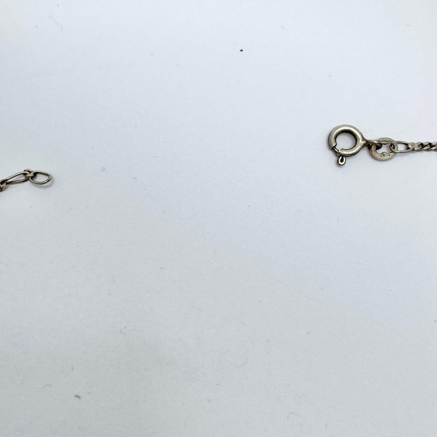 Arezzo, Italy. Vintage Sterling Silver Abalone Agate Necklace.