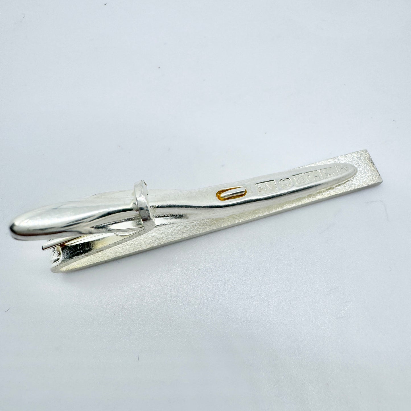 Martti Viikinniemi, Finland 1967. Vintage Solid Silver Tie Clip.