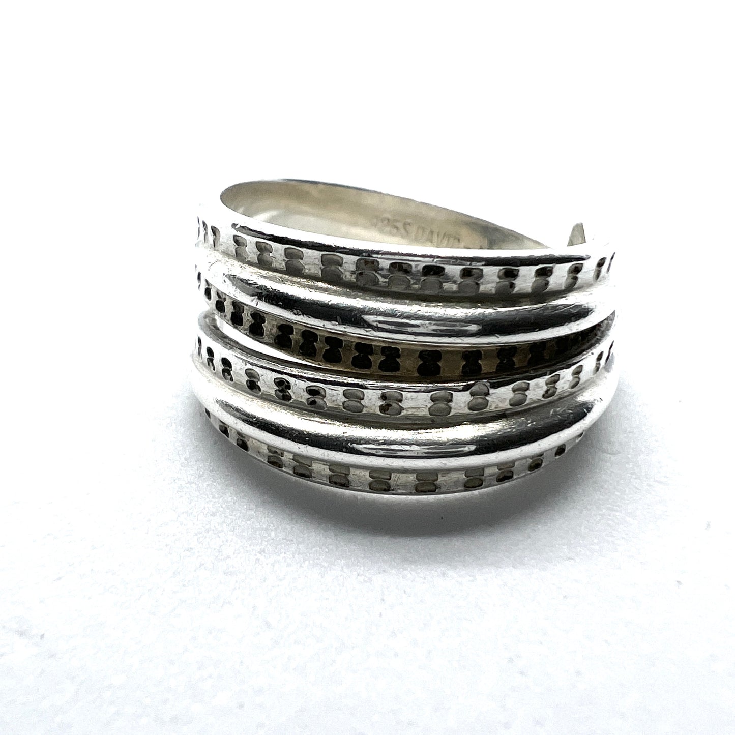 David-Andersen, Norway. Vintage 1960s, Viking Copy Saga Series Sterling Silver Unisex Ring.