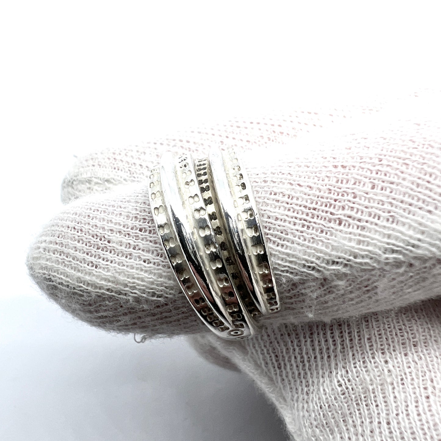 David-Andersen, Norway. Vintage 1960s, Viking Copy Saga Series Sterling Silver Unisex Ring.