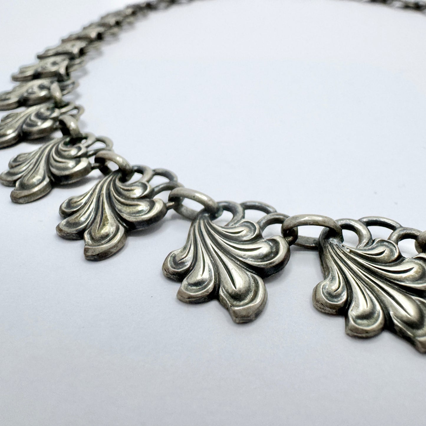 Vintage 1940-50s. Solid Silver Necklace.