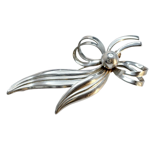 Herman Siersbøl, Denmark ca 1950s. Vintage Sterling Silver Brooch.