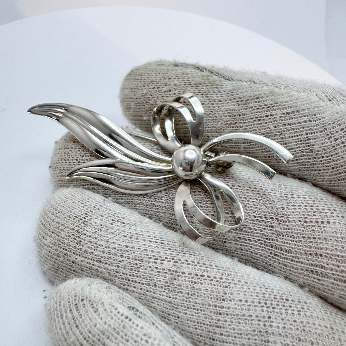 Herman Siersbøl, Denmark ca 1950s. Vintage Sterling Silver Brooch.