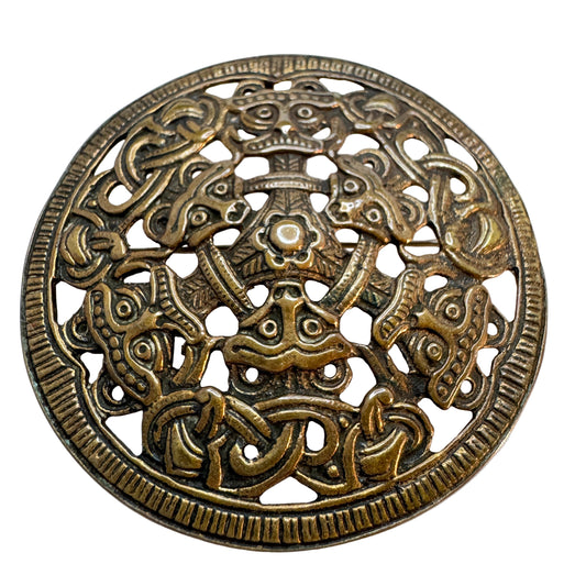 UNI David-Andersen, Norway. Large Bonze Viking Copy Brooch Pendant.