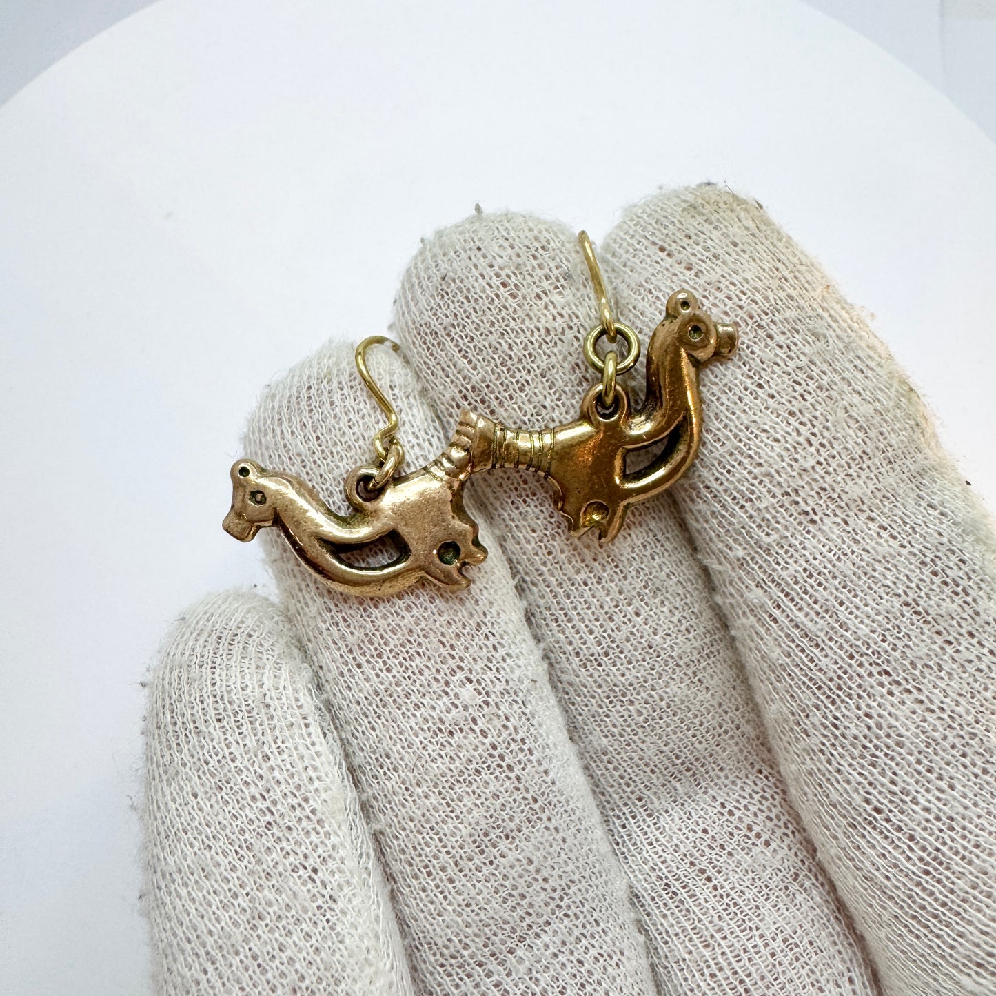 Kalevala Koru, Finland. Vintage Bronze Earrings.