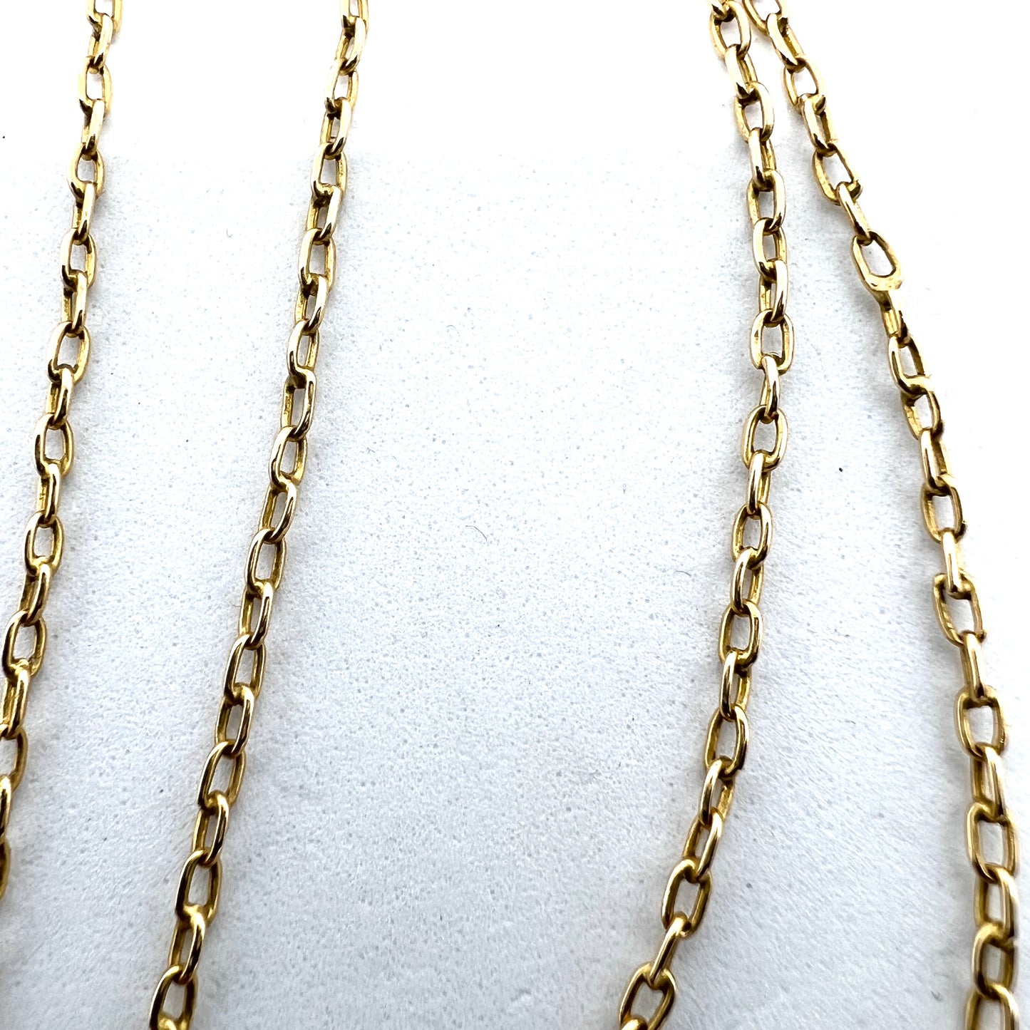 Antique 18k Gold Tube Clasp Chain Necklace.