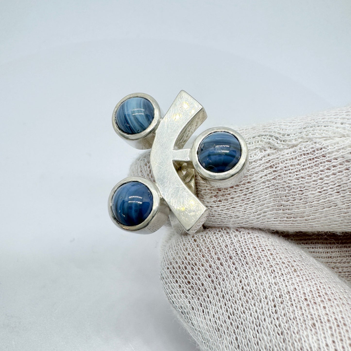 Claes E Giertta, Sweden 1971. Vintage Sterling Silver Bergslagen-stone Ring. Boxed.