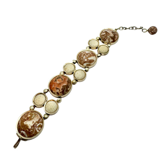 Sweden ca 1900. Antique Limestone Coral Bracelet.
