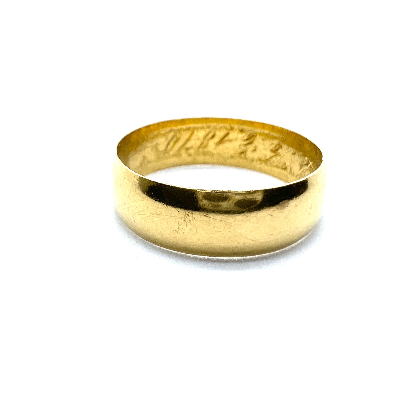 Wahlberg, Sweden 1901. Antique 23K Gold Band Ring.