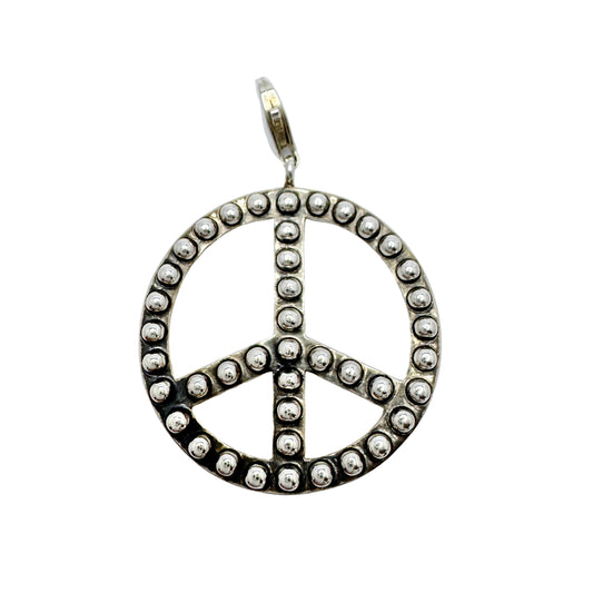Thomas Sabo. Sterling Silver Peace Sign Pendant. Boxed
