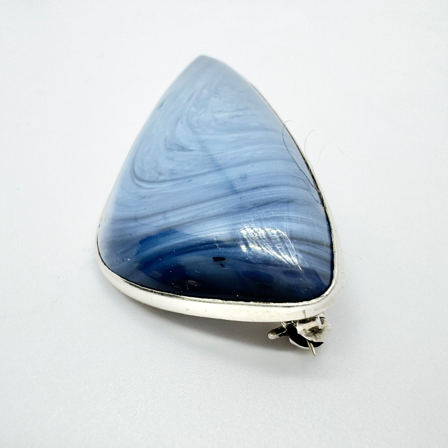 Märta Lindgren, Sweden 1964. Vintage Solid Silver Bergslagen-stone Brooch.