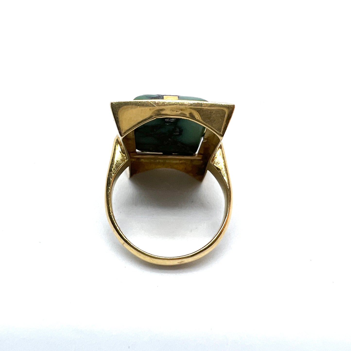 Bergströms, Sweden 1947, Vintage 18k Gold Turquoise Ring. 6.5 gram
