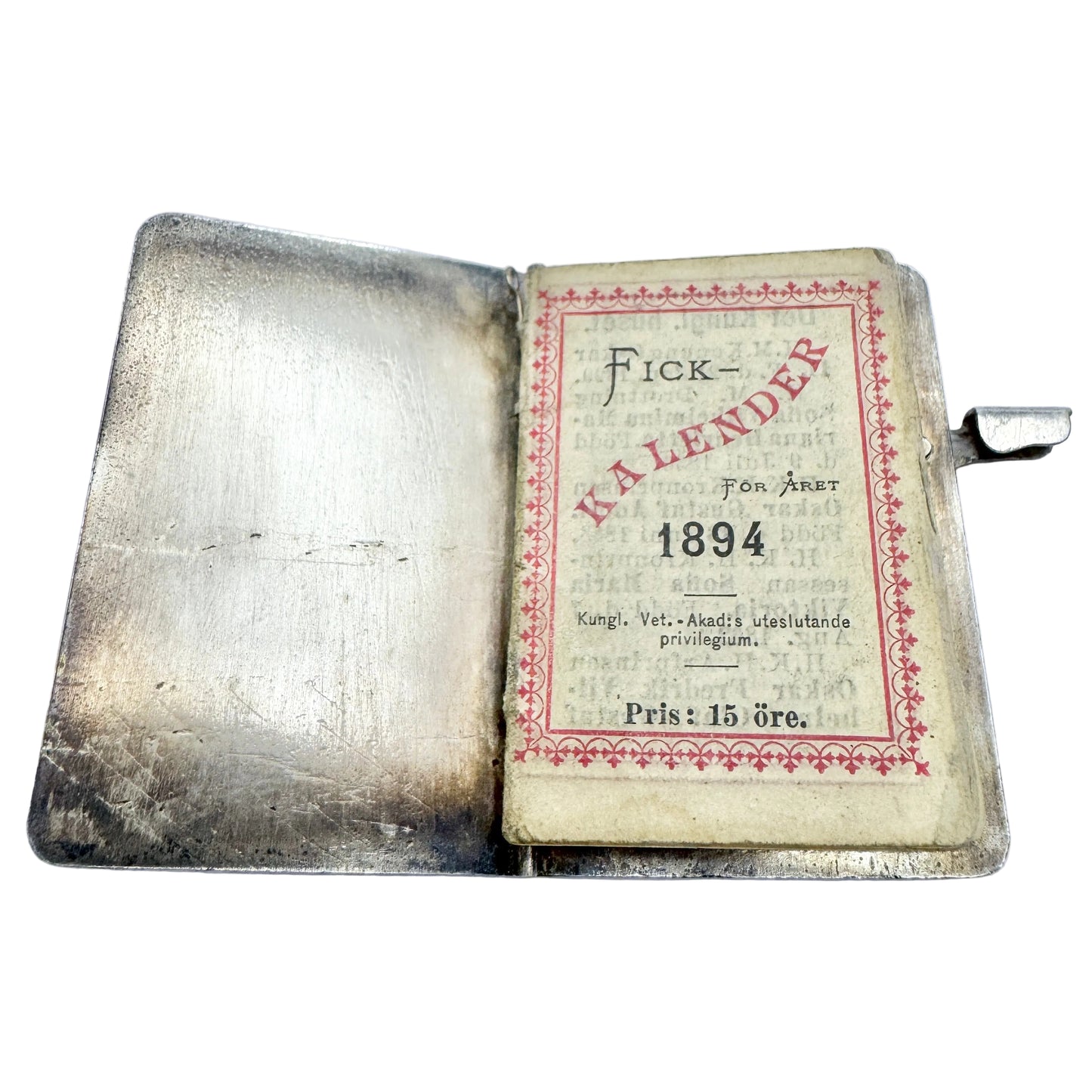Antique year 1894 Pocket Calendar.
