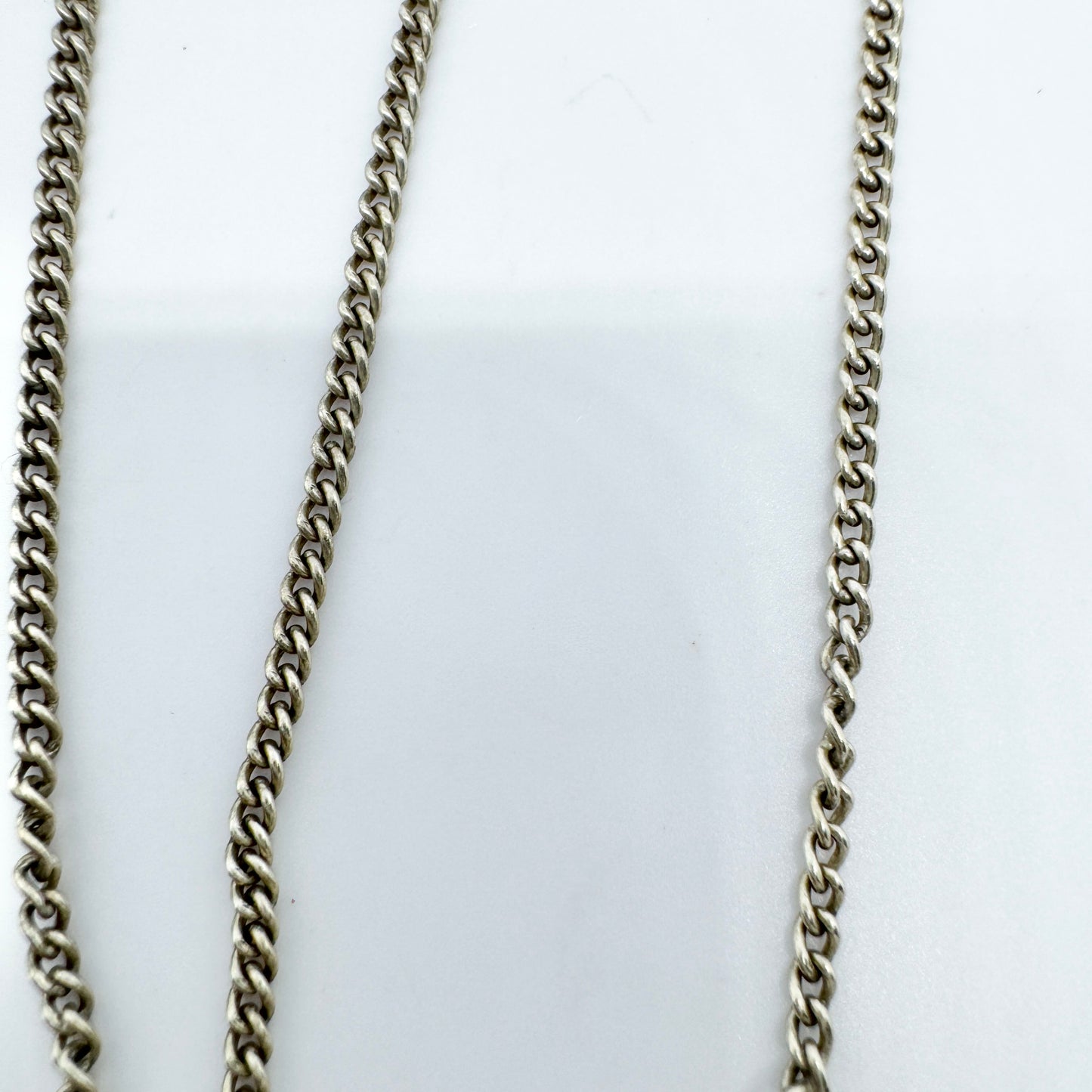 Germany Antique 900 Silver Chain Necklace.