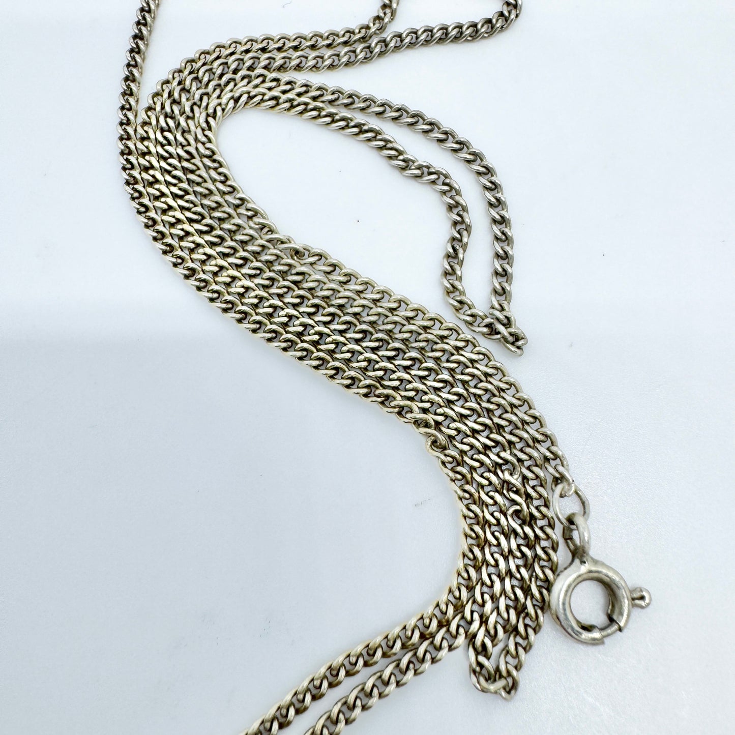 Germany Antique 900 Silver Chain Necklace.