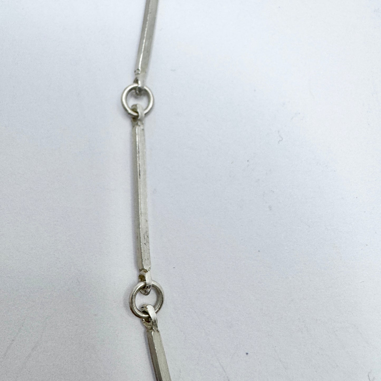 H Andersson, Sweden 1948. VIntage Sterling Silver Link Chain Necklace