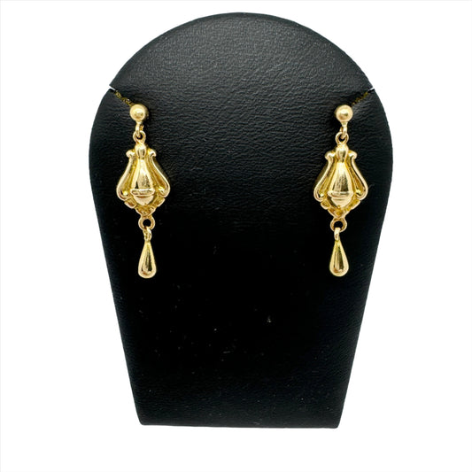 Lars Sundström, Sweden 1885. Antique Victorian 18k Gold Earrings.