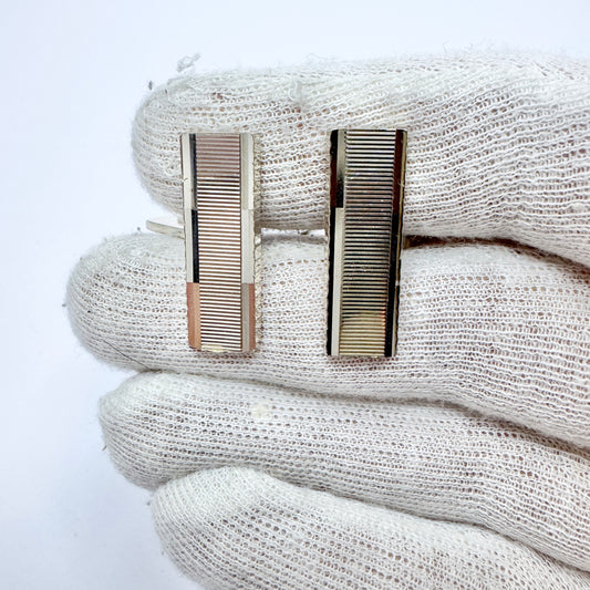 Vintage 1970s. Solid Silver Cufflinks.