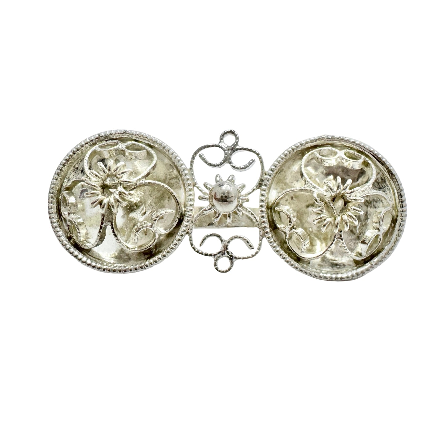 Norway. Vintage Traditional Bunads Brooch in Solid Silver.