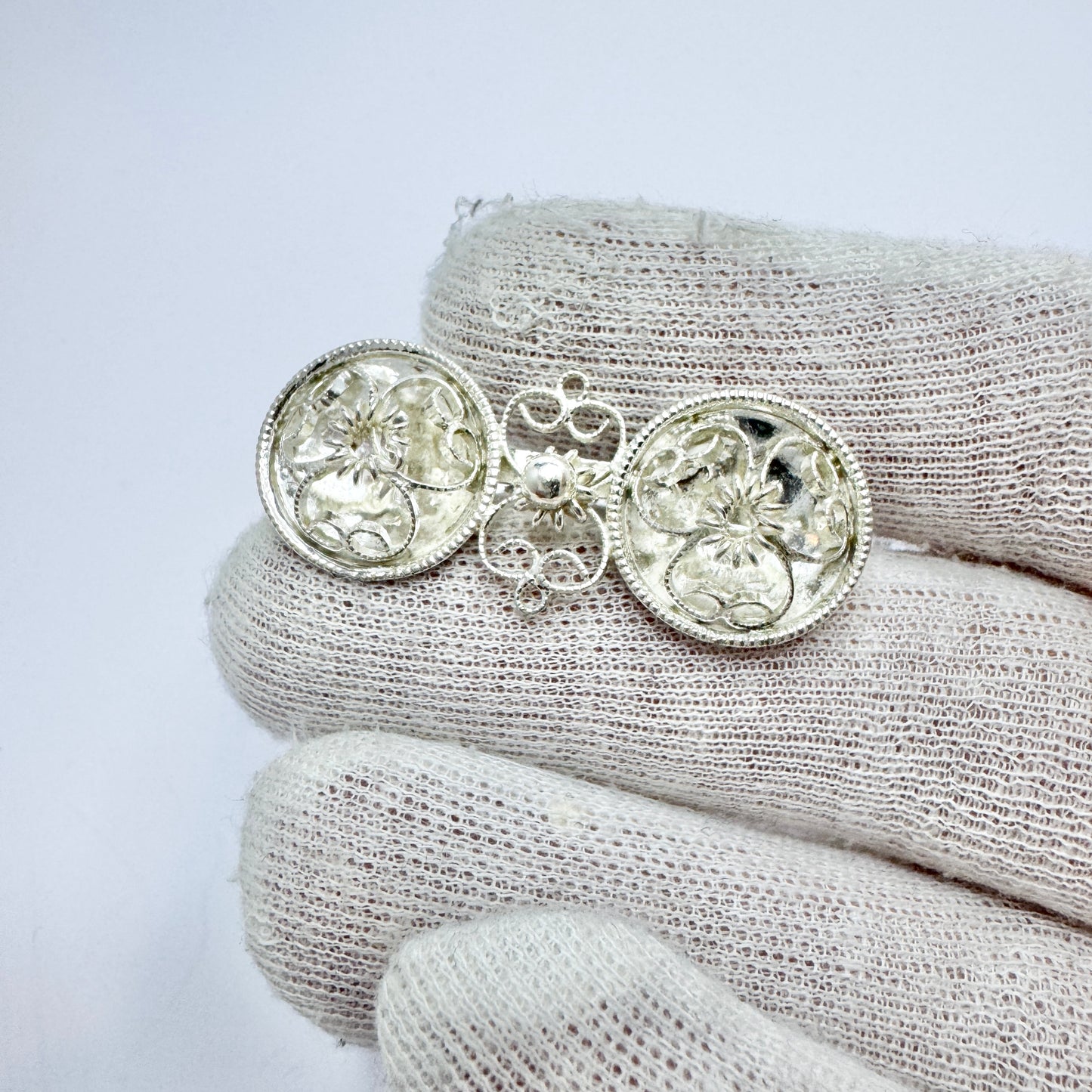 Norway. Vintage Traditional Bunads Brooch in Solid Silver.