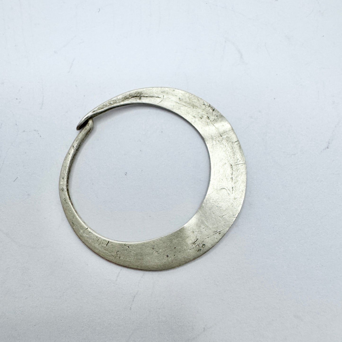 Carl Fredrik Jonssén, Sweden 1831-59. Antique Victorian Solid Silver Single Earring.