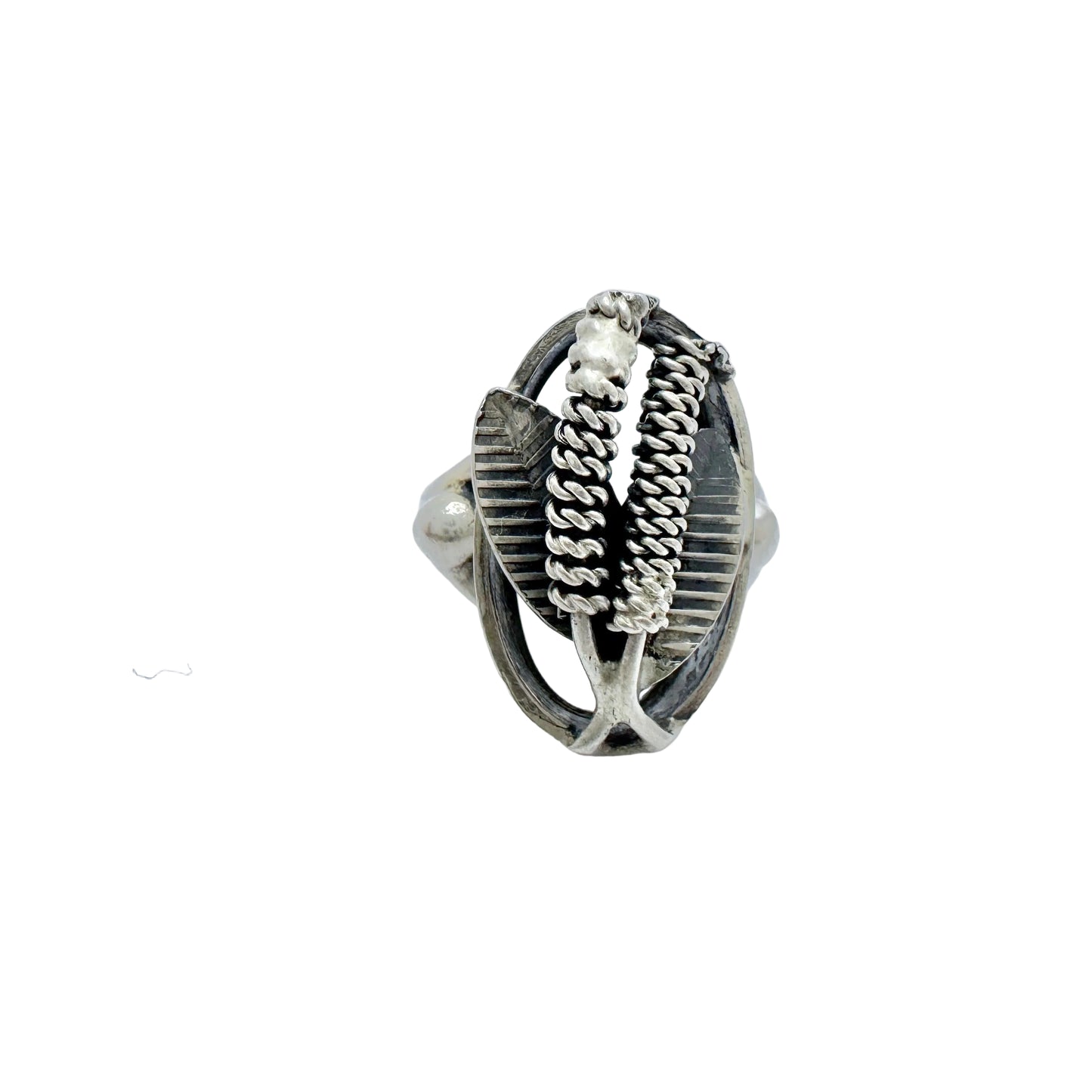 Kaplan, Sweden 1954. Vintage Solid Silver Ring.