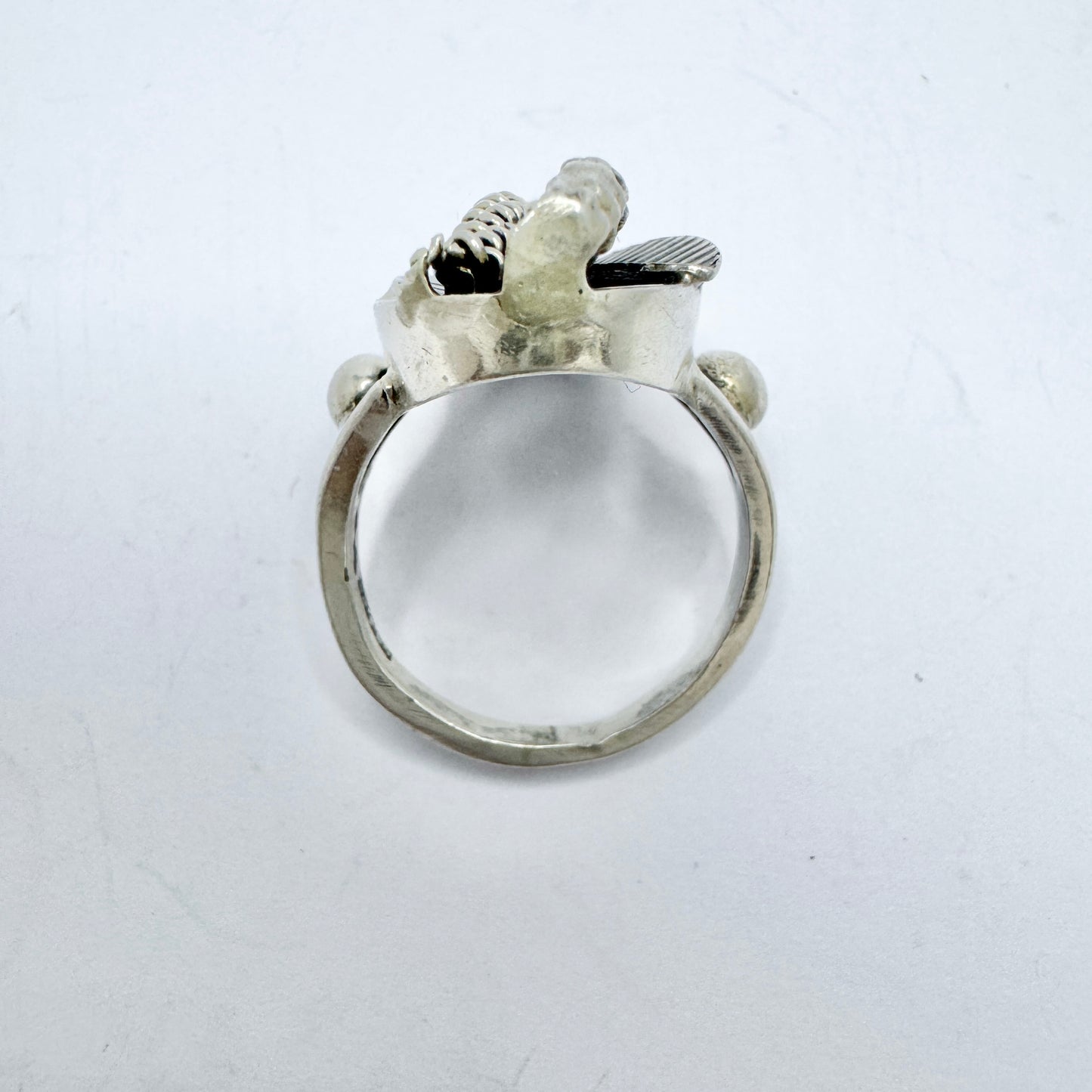 Kaplan, Sweden 1954. Vintage Solid Silver Ring.