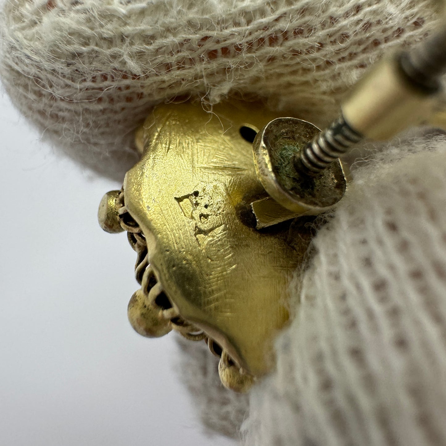 Sweden. Antique mid 1800s Silver Buttons Converted to Pendant and Earrings.