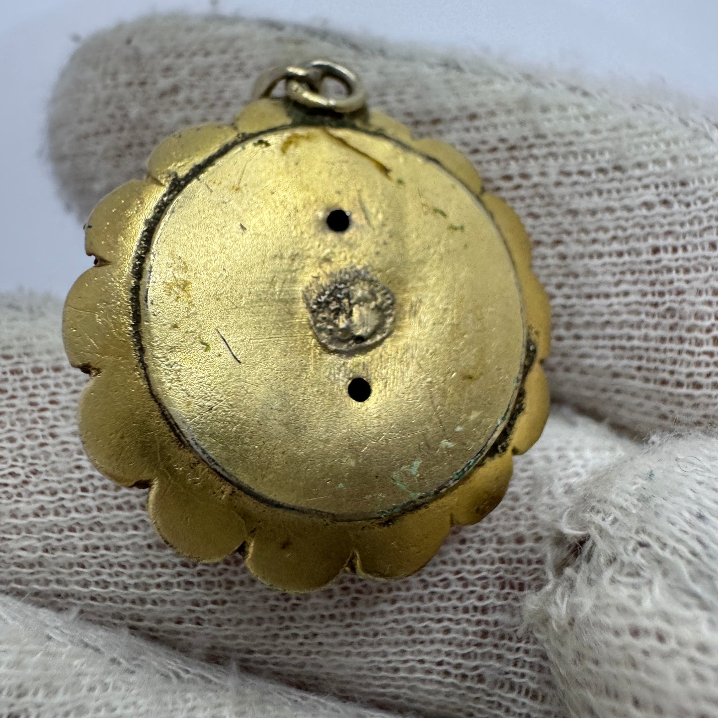 Sweden. Antique mid 1800s Silver Buttons Converted to Pendant and Earrings.