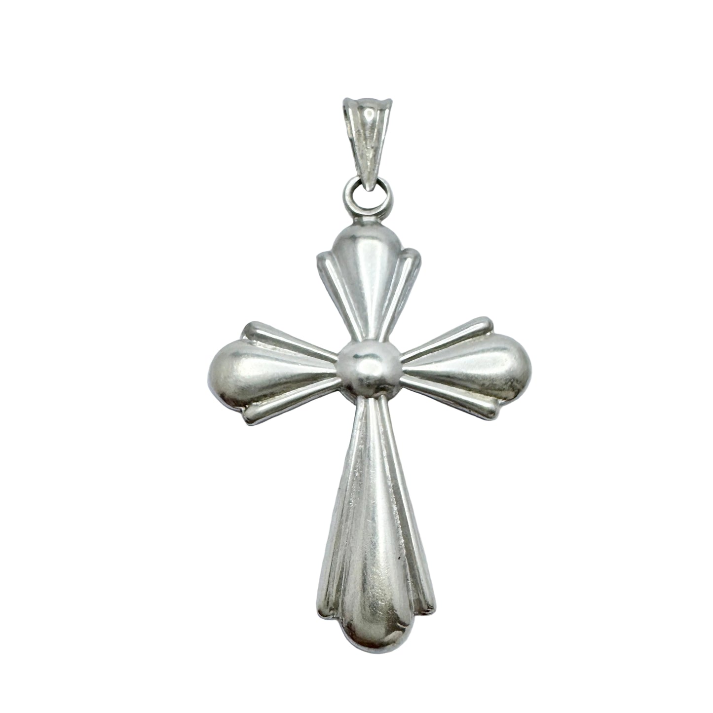 S Peterson, Sweden 1947. Vintage Solid Silver Cross Pendant.