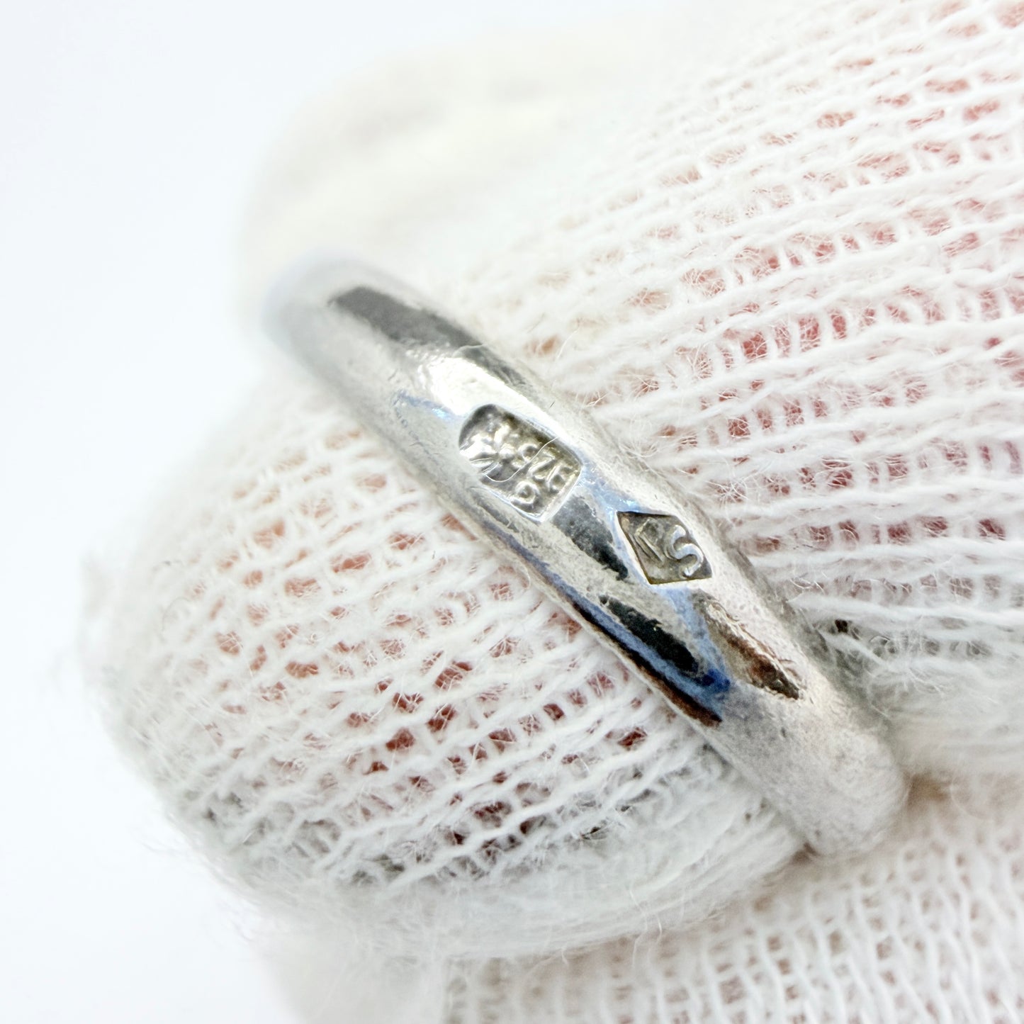 Gdansk, Poland. Vintage Sterling Silver Large Amber Ring.