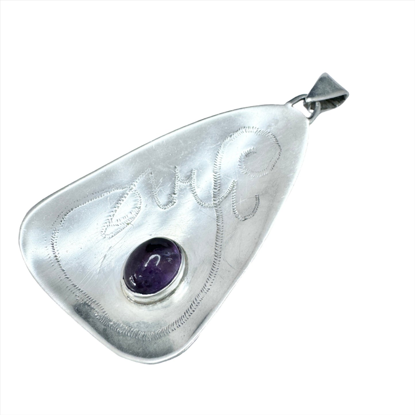 Stefans, Sweden 1965-72. Vintage Sterling Silver Amethyst Pendant.