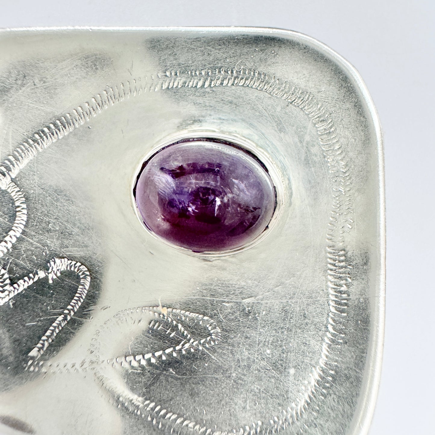 Stefans, Sweden 1965-72. Vintage Sterling Silver Amethyst Pendant.