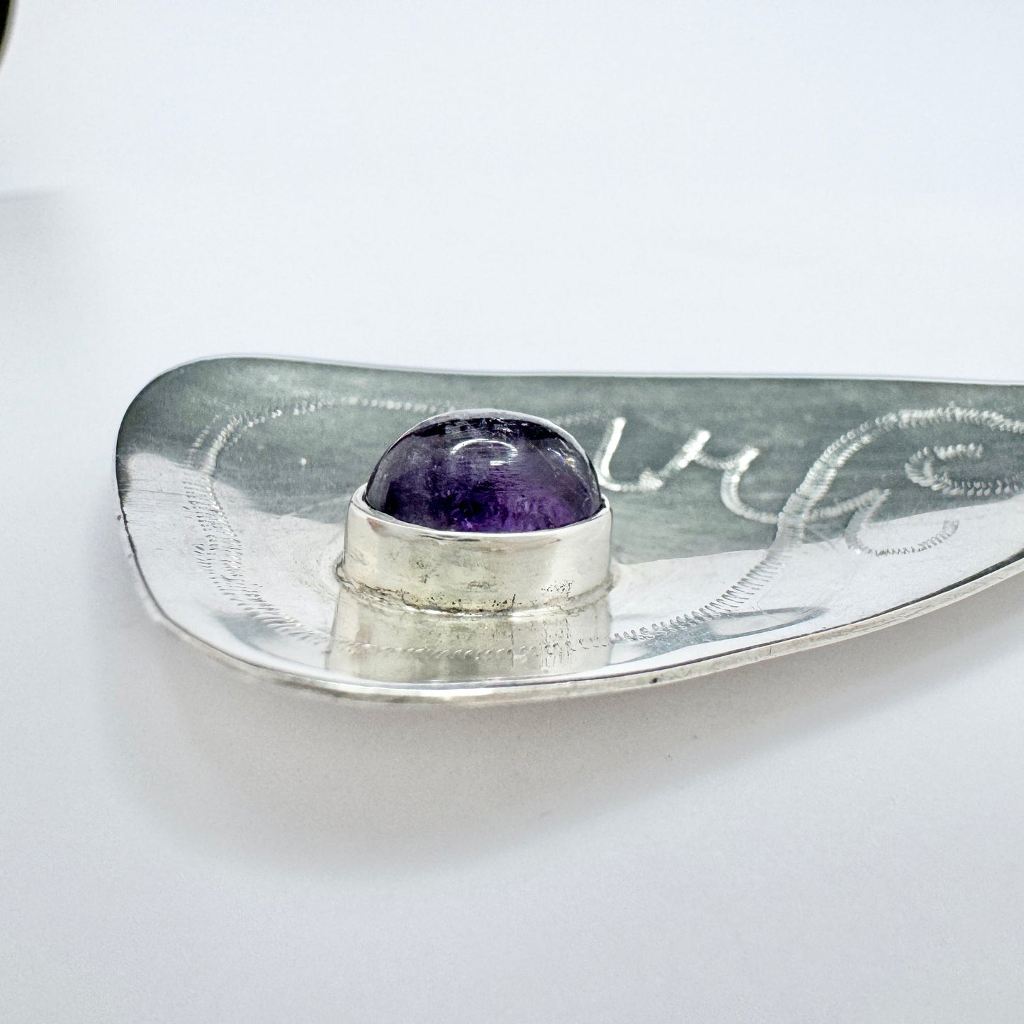 Stefans, Sweden 1965-72. Vintage Sterling Silver Amethyst Pendant.