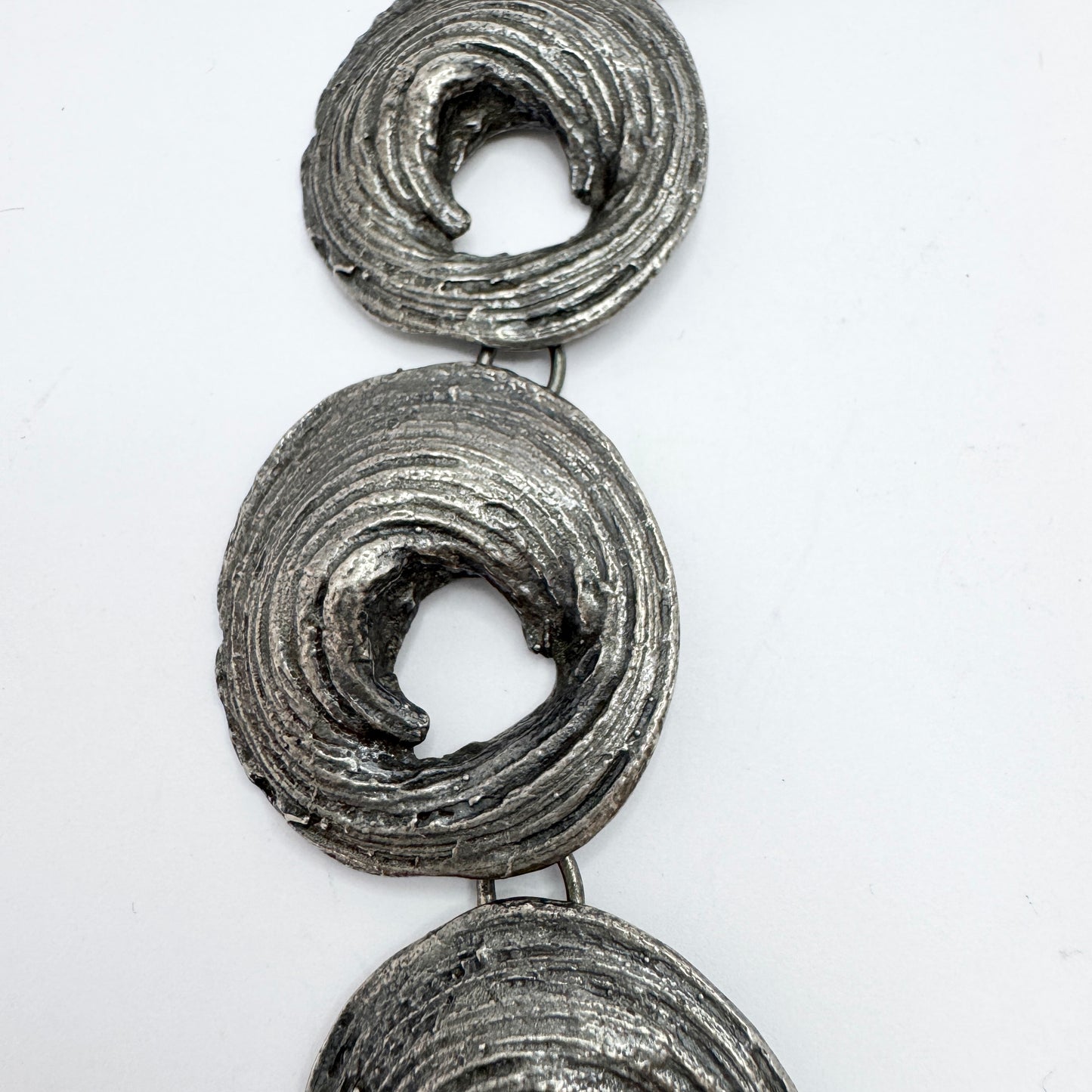 Helky Juvonen for N Westerback, Finland 1972. Bold Vintage Silver Necklace.