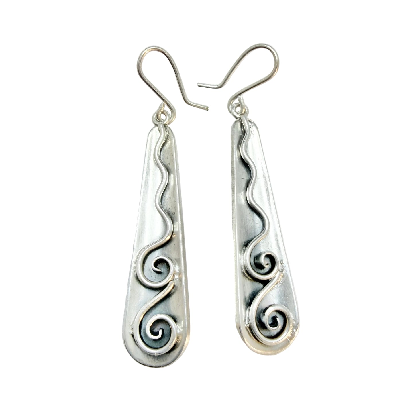 G Dahlgren, Sweden 1954. Vintage Sterling Silver Earrings. Signed.