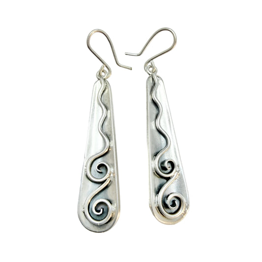 G Dahlgren, Sweden 1954. Vintage Sterling Silver Earrings. Signed.