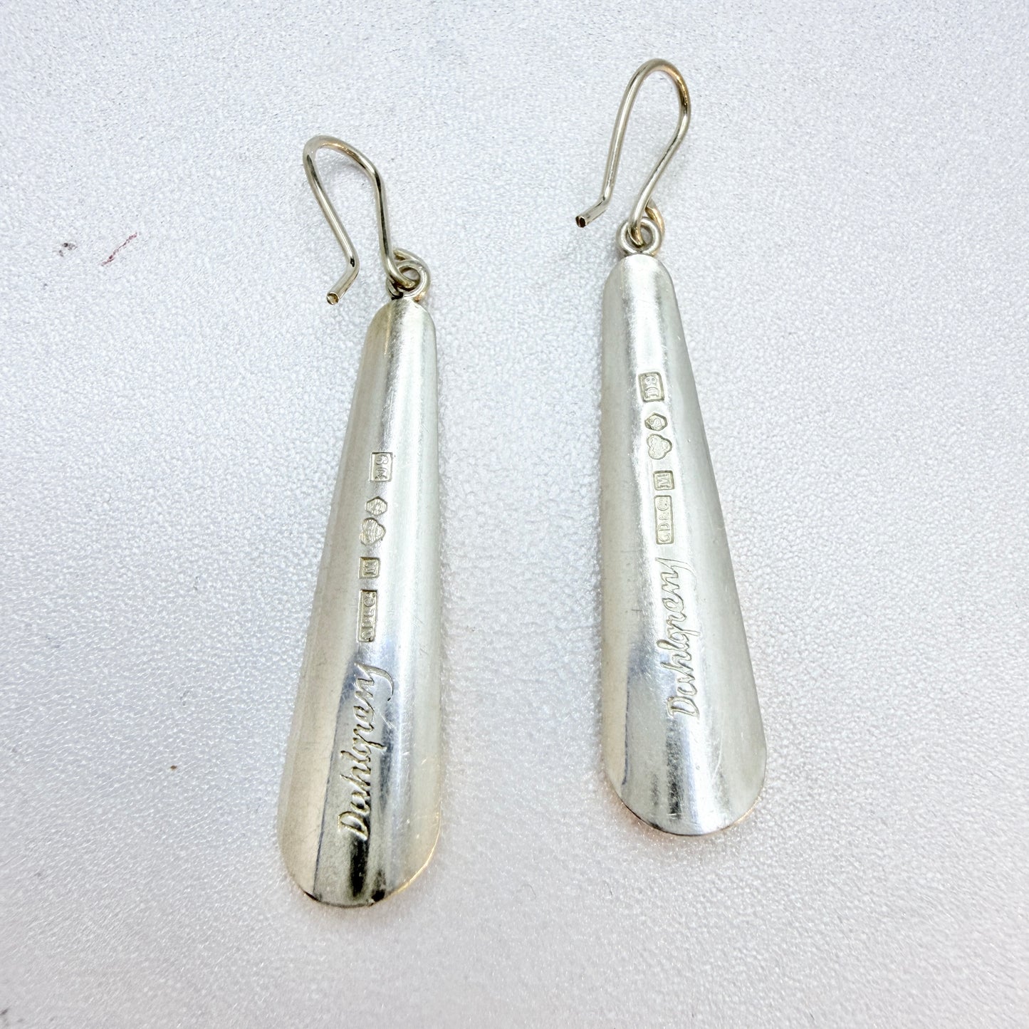 G Dahlgren, Sweden 1954. Vintage Sterling Silver Earrings. Signed.