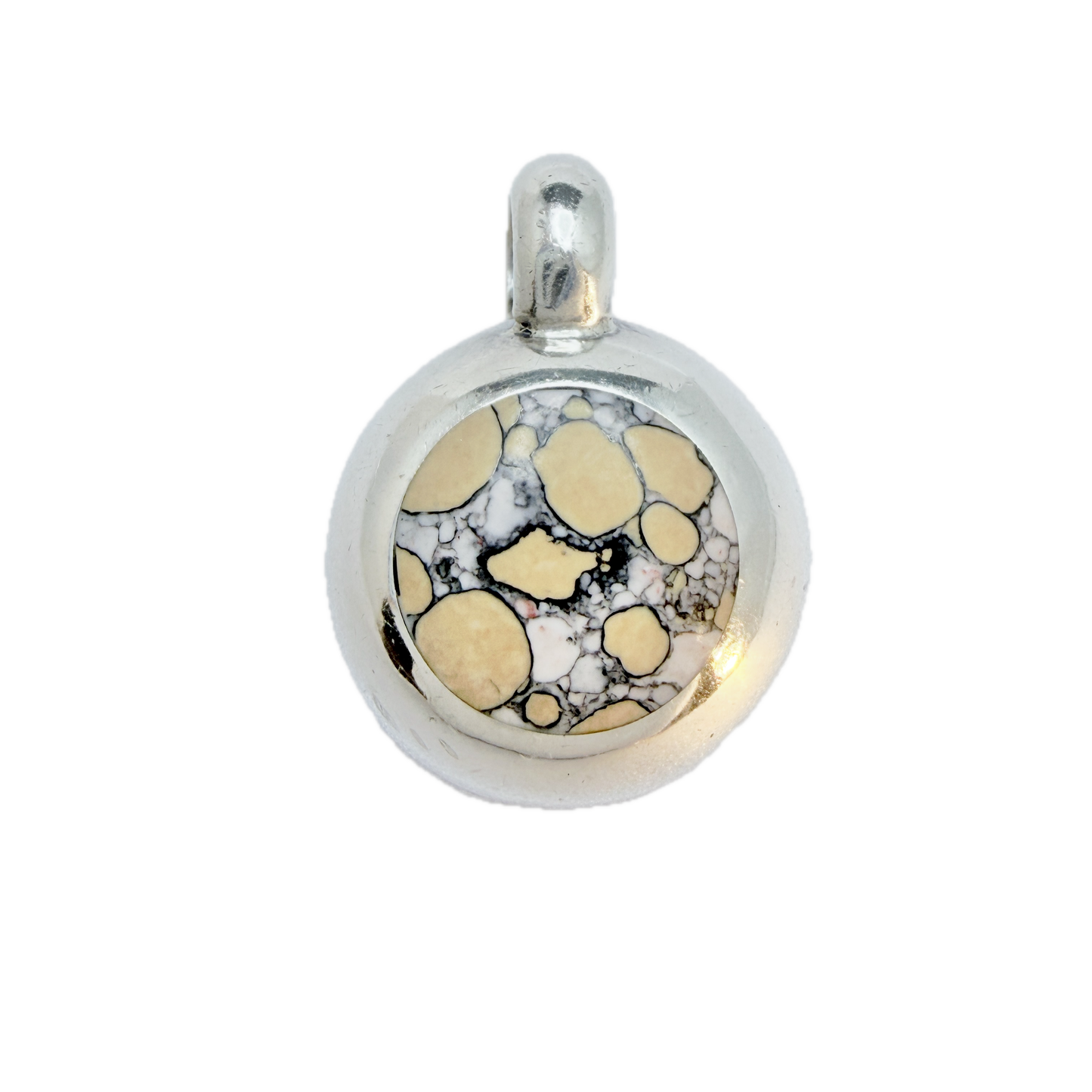 Mexico. Vintage Sterling Silver Jasper Pendant.