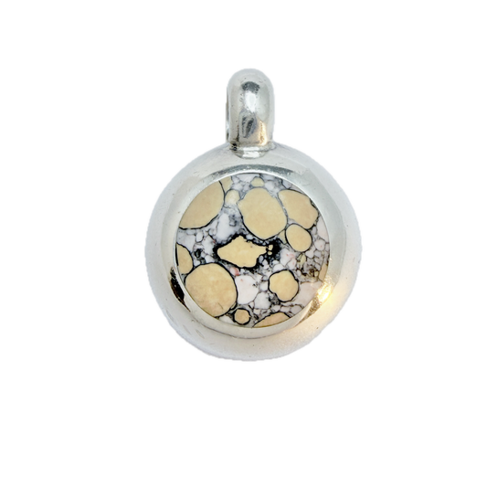 Mexico. Vintage Sterling Silver Jasper Pendant.
