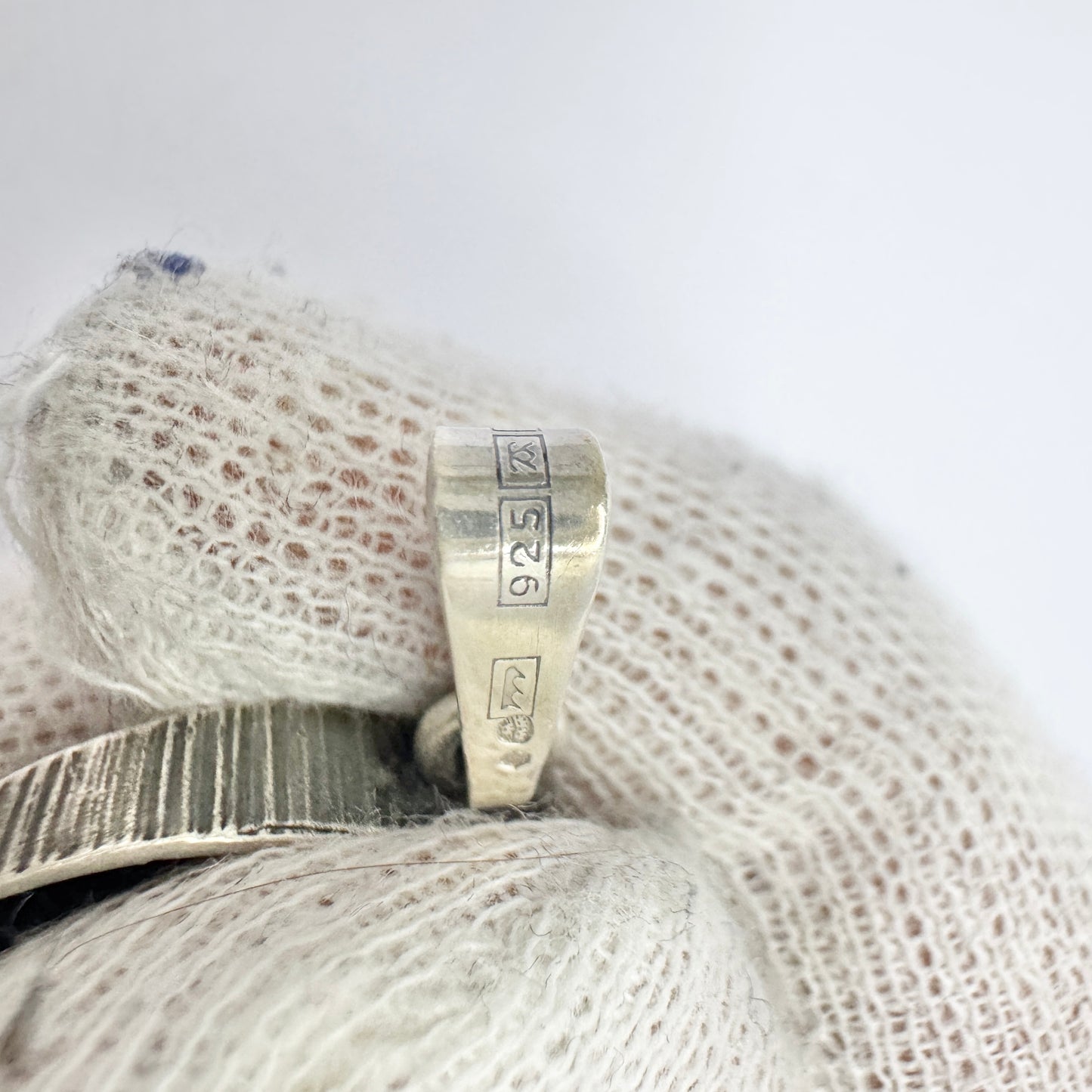 Karl Laine for Sten & Laine, Finland 1975. Vintage Sterling Silver Rock Crystal Pendant.