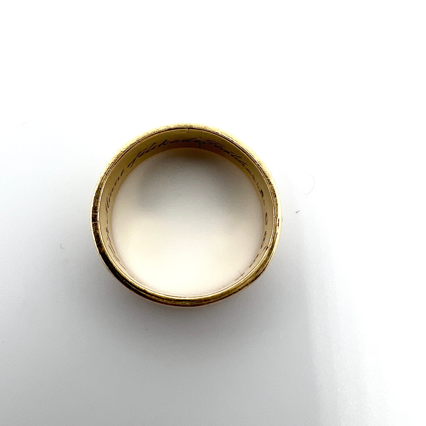 Birmingham 1870. Antique Victorian 18k Gold In Memory Of Mourning Ring.