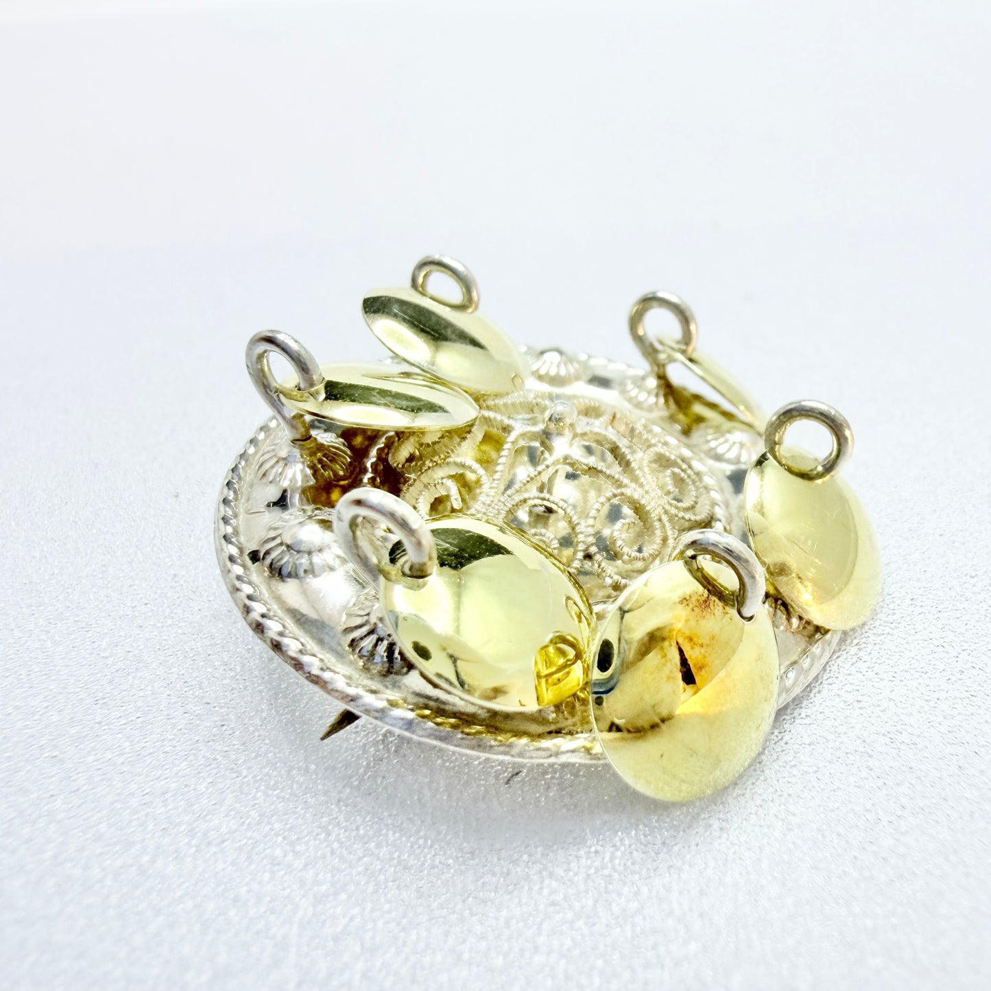Norway. Vintage Solid Silver Brooch.